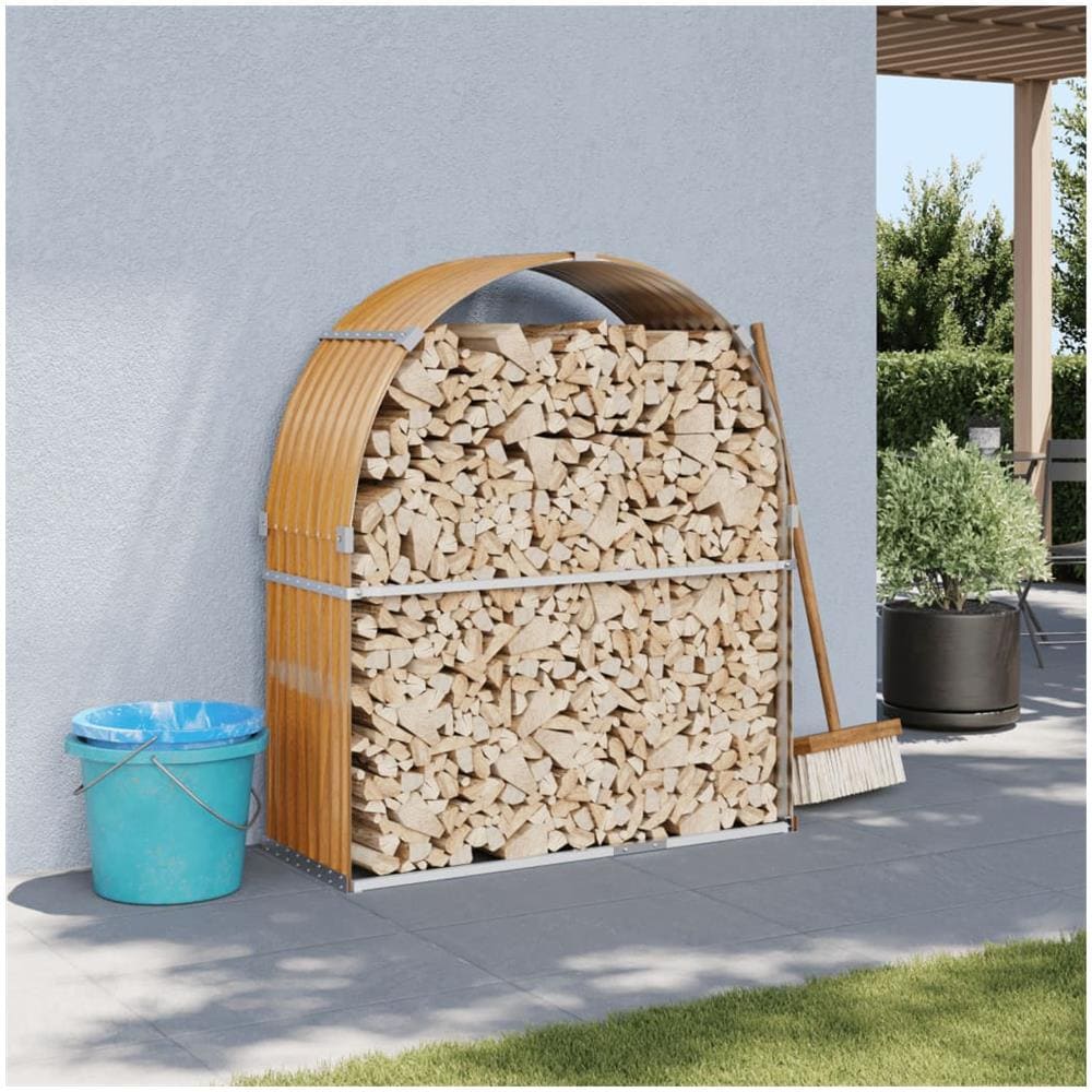 Portaceppi Marrone Chiaro 120x45x140 Cm In Acciaio Zincato - Foto 1