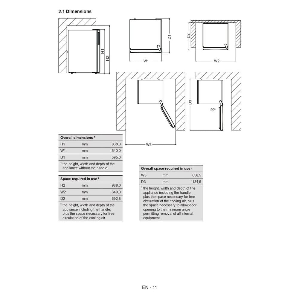 Congelatore Verticale W55ZM 112 W 2 N A Libera Installazione No Frost Capacità Netta 103 l Classe E Colore Bianco - Foto 4