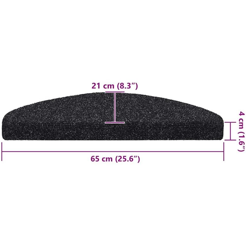 Tappetini Autoadesivi per Scale 20 pz Neri 65x21x4 cm - Foto 8