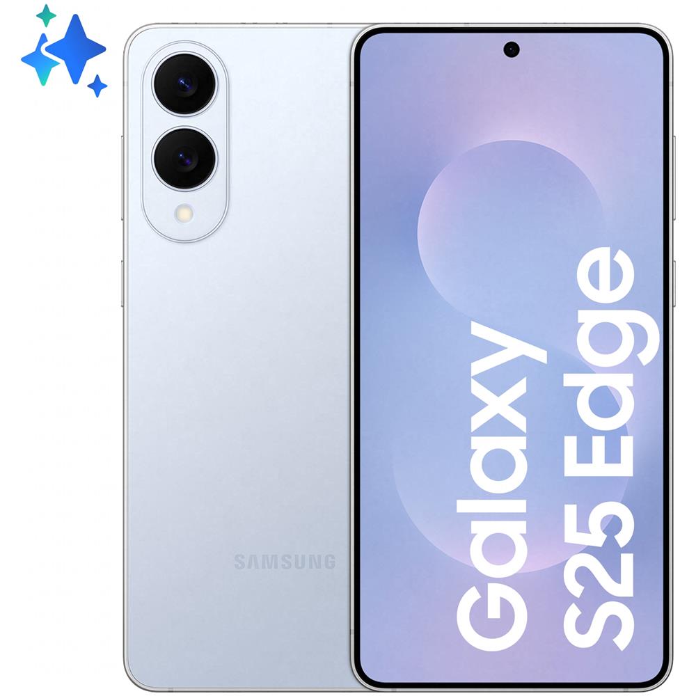 Galaxy S25 Edge 5G Smartphone AI 512GB 12GB Ram Display 6.7'' QHD+ Dynamic AMOLED 2X Main Camera 200MP DualSim: NanoSIM+eSIM USB Type-C Android 15 Snapdragon 8 Elite 3900mAh Titanium IcyBlue - Foto 1
