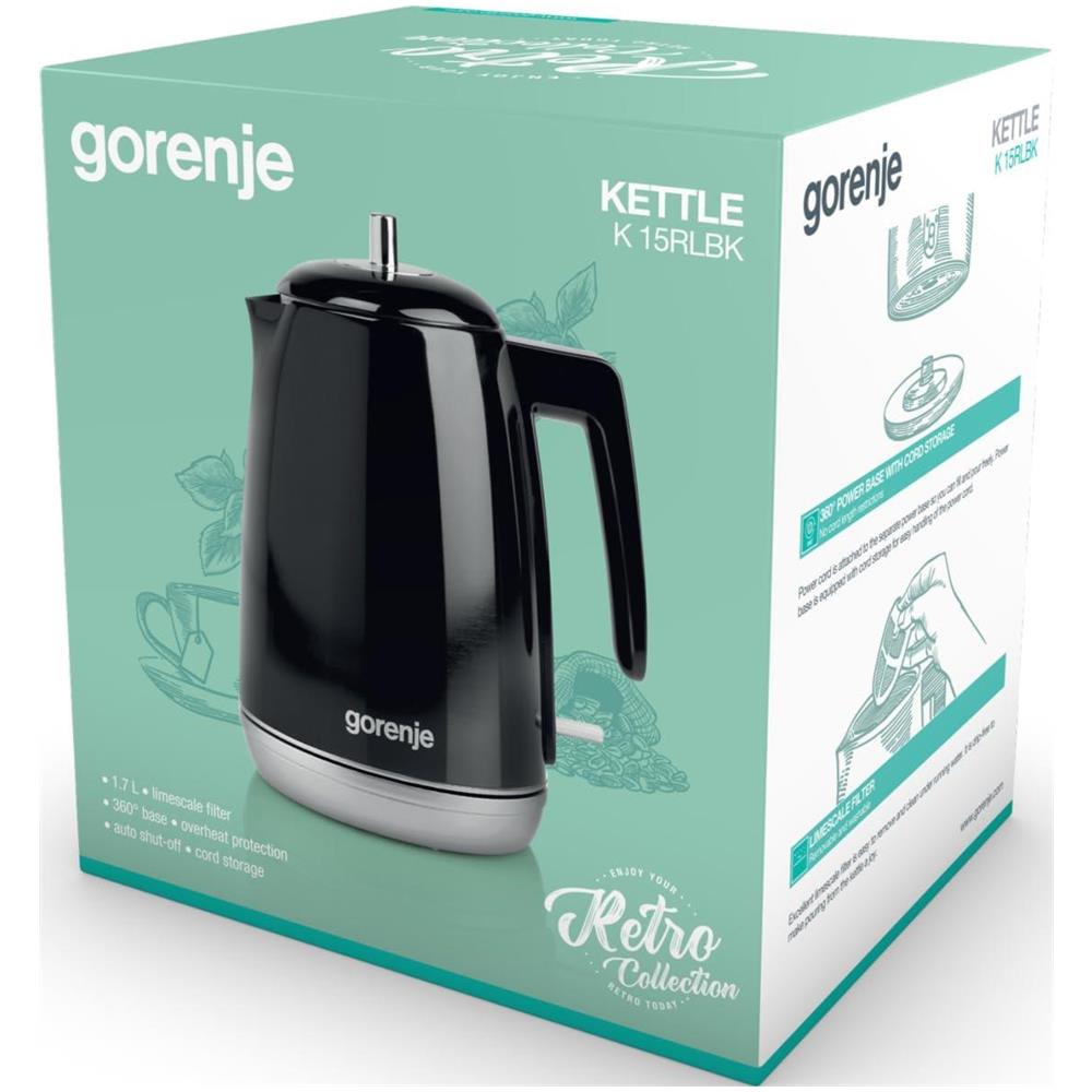 Bollitore K15RLBK Capacità 1,7 L Potenza 2200 W Colore Nero - Foto 3