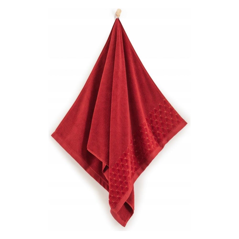 Asciugamano Oscar 50x100 cm 500 g /m² - Bordeaux - Antibatterico - Morbido e soffice - Foto 1