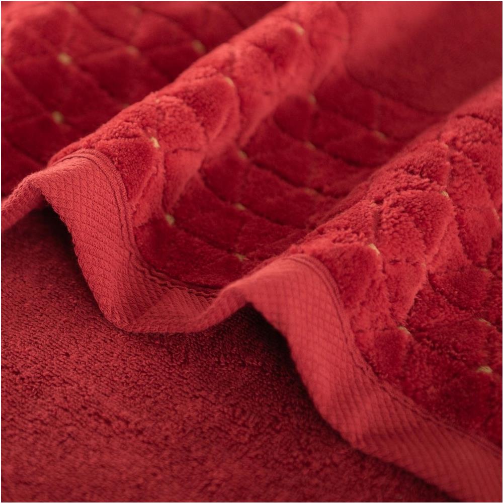 Asciugamano Oscar 50x100 cm 500 g /m² - Bordeaux - Antibatterico - Morbido e soffice - Foto 2