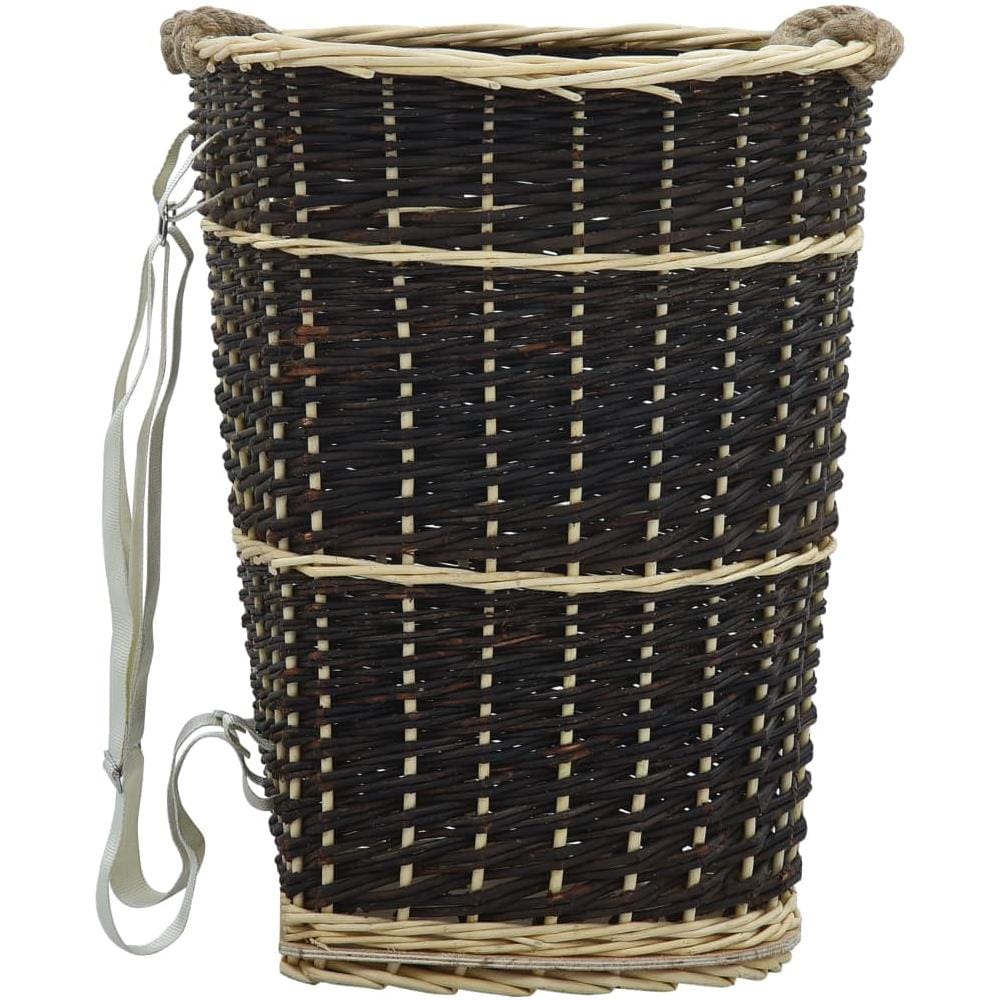 Cesta Per Legna Con Spallacci 50x44x58cm Salice Naturale - Foto 1
