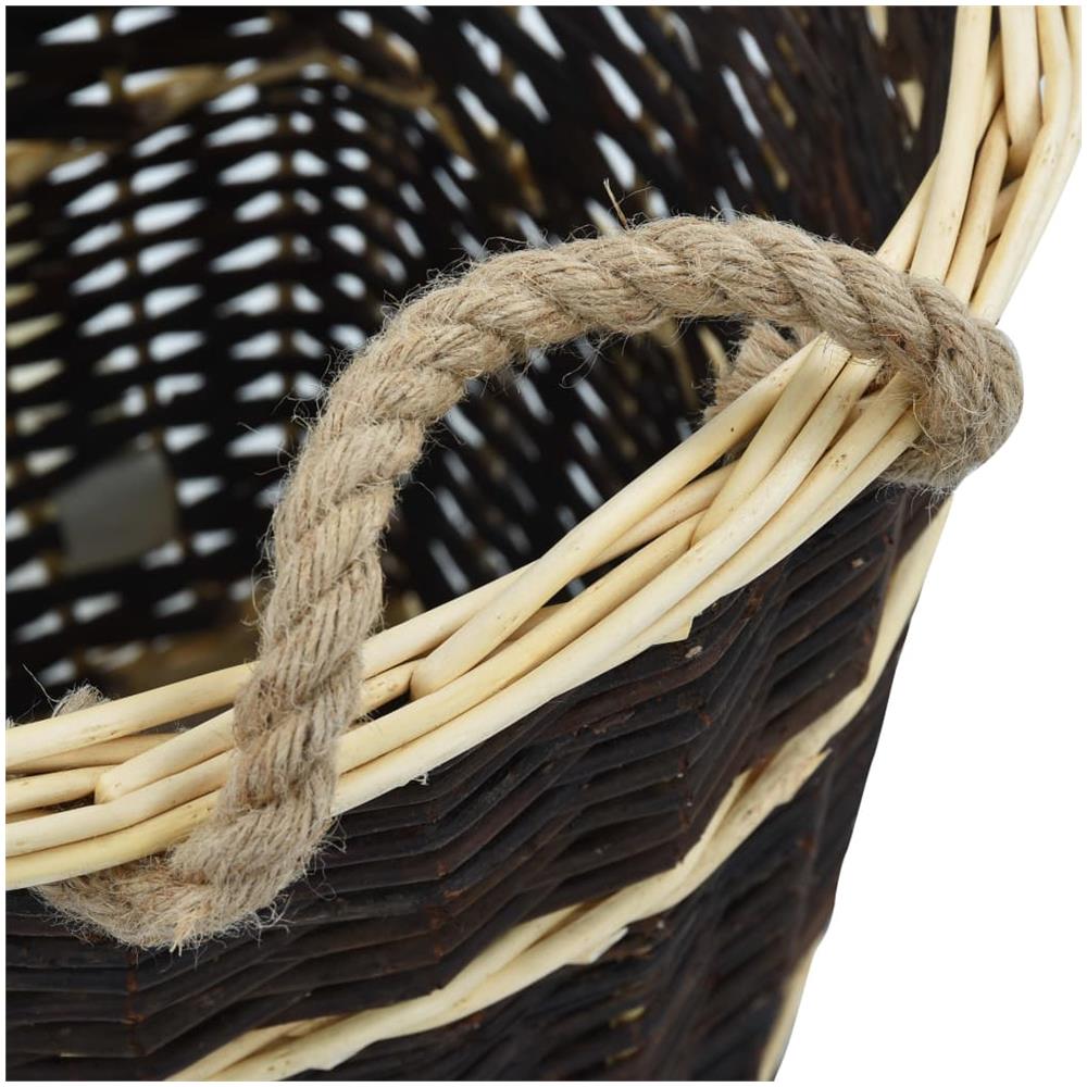 Cesta Per Legna Con Spallacci 50x44x58cm Salice Naturale - Foto 8