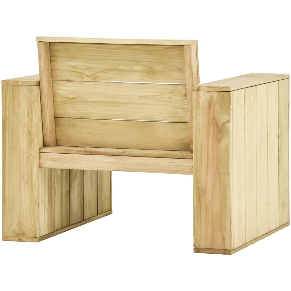 Sedia da Giardino 89x76x76 cm in Legno di Pino Impregnato - Foto 6