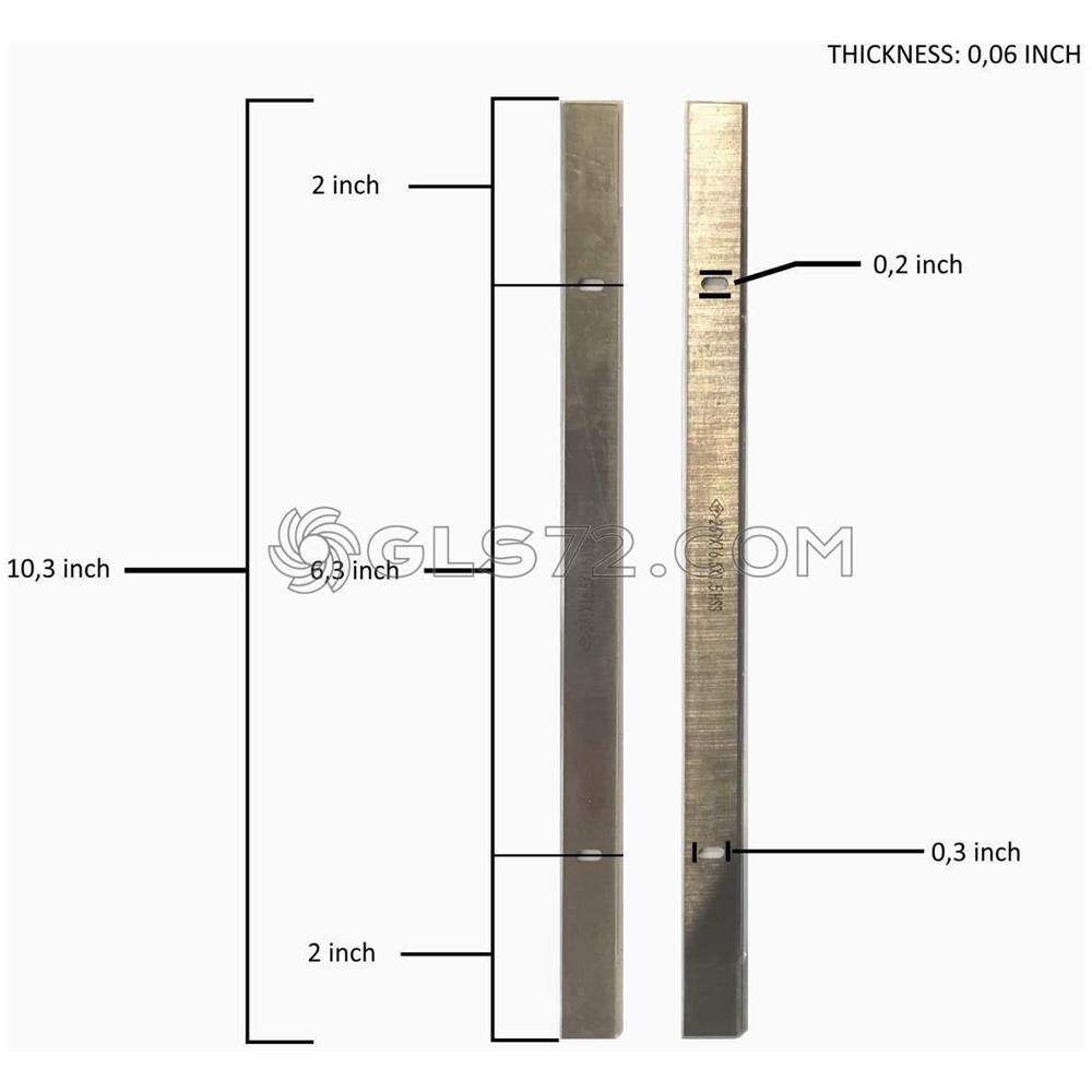 Coppia Di Coltelli Ricambio X Pialla Filo Spessore Hms1070 Mod 2017 - Foto 4