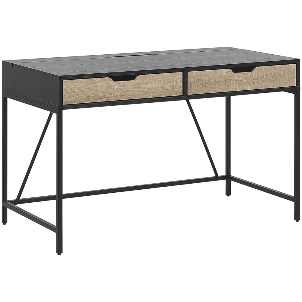 Scrivania Jena Nero 120 Cm 60 Cm Con Contenitore - Foto 1