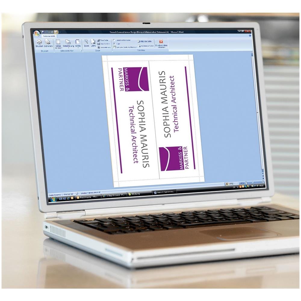 Dp049 - Tischkarten - Hochwei - 190 X 60 Mm - 185 G / m2 - 40 Stck. (20 Bogen X 2) (dp049)  - Foto 3