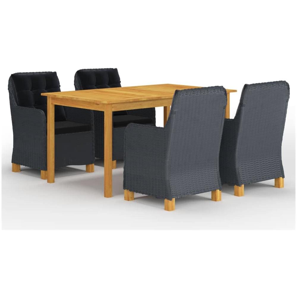 Set Mobili da Pranzo per Giardino 5 pz Grigio Scuro - Foto 1