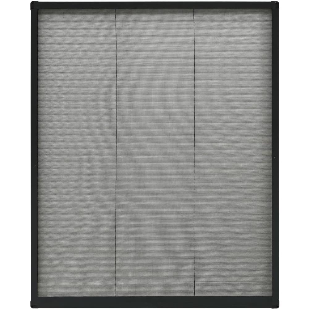 Zanzariera Plissettata Finestre in Alluminio Antracite 80x100cm - Foto 1