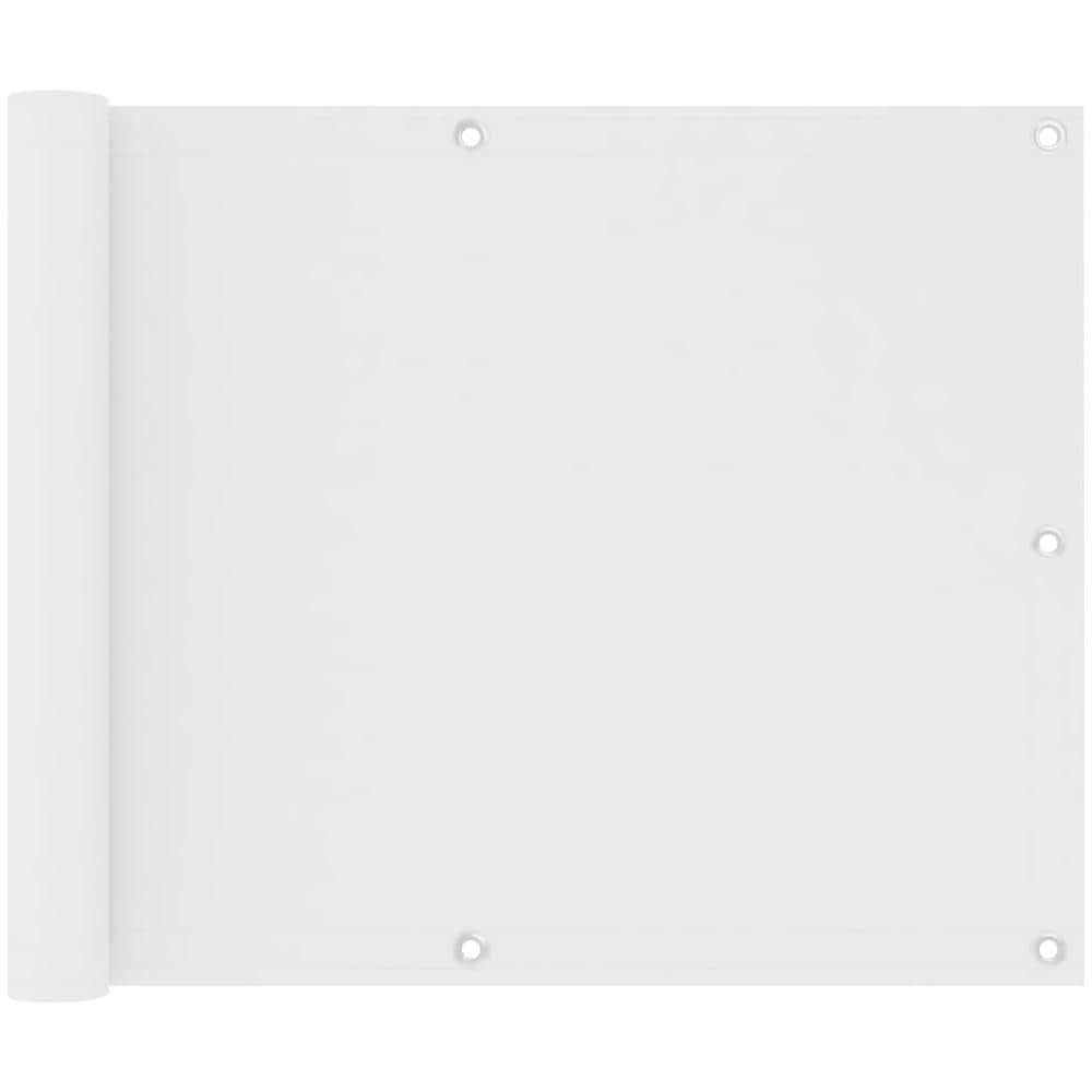 Paravento da Balcone Bianco 75x300 cm in Tessuto Oxford - Foto 1