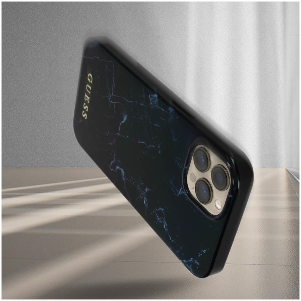 Cover Rigida Per Iphone 13 Pro Max Effetto Marmo Guess Nera - Foto 5