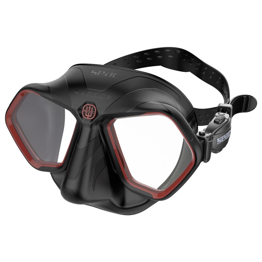 Maschera Raptor Trasparente Nero / rosso - Foto 1