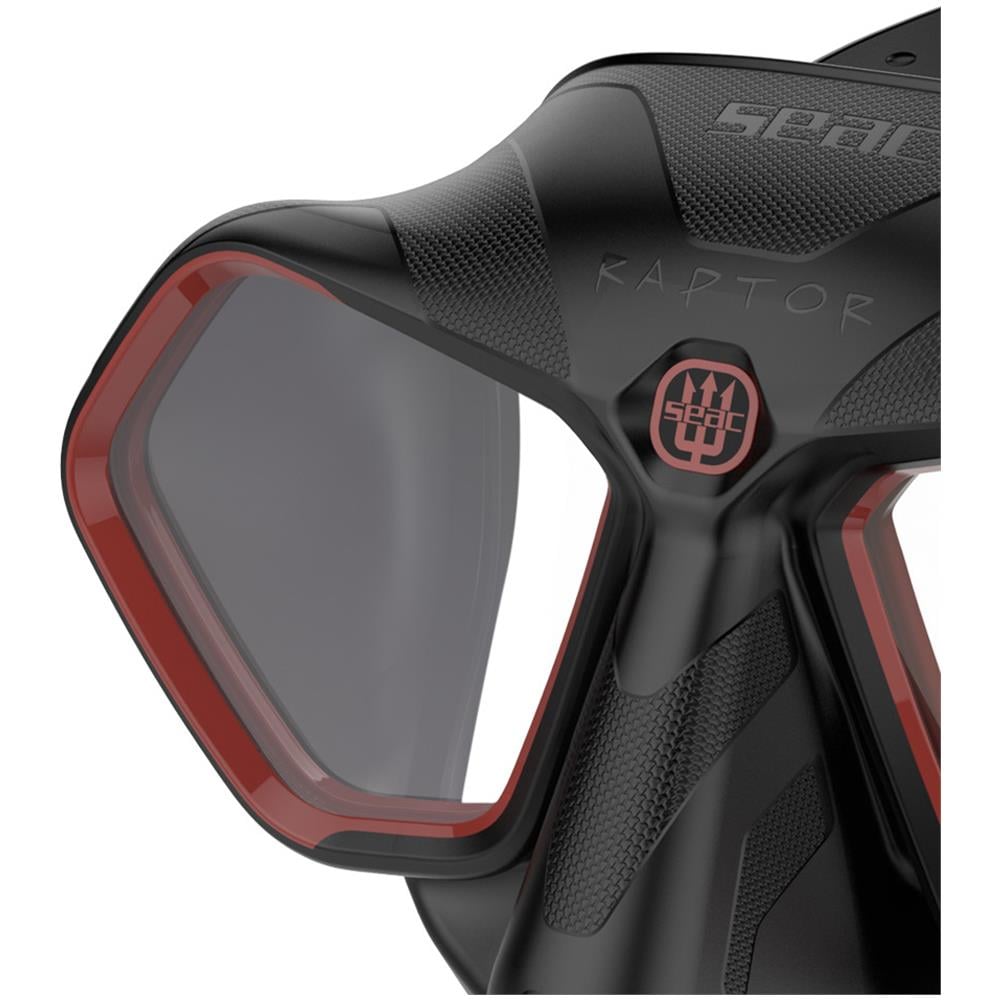 Maschera Raptor Trasparente Nero / rosso - Foto 2