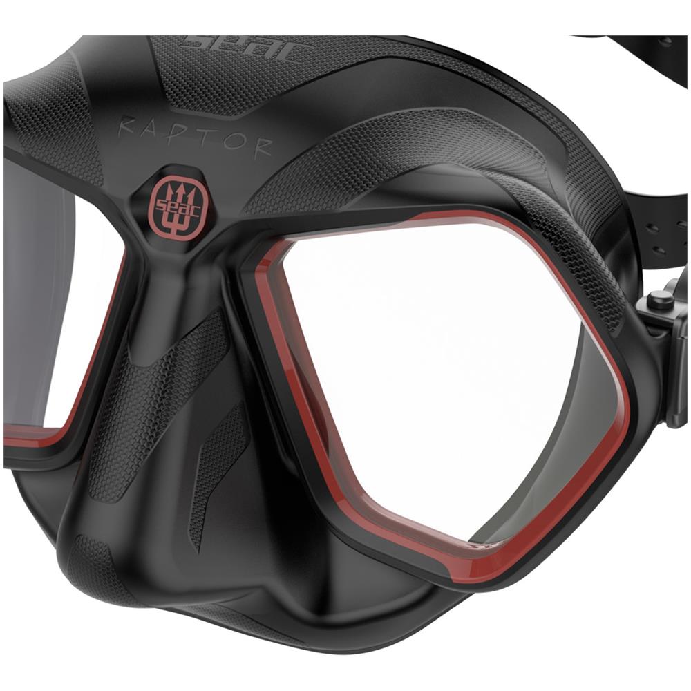 Maschera Raptor Trasparente Nero / rosso - Foto 3