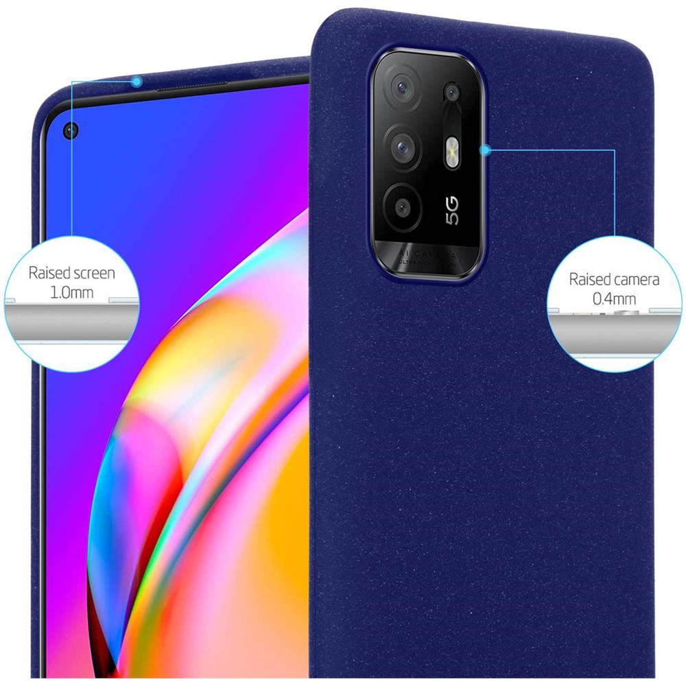 Custodia Compatibile Con Oppo A94 5g In Frost Blu Scuro - Coperchio Protettivo In Silicone Tpu Flessibile - Foto 2