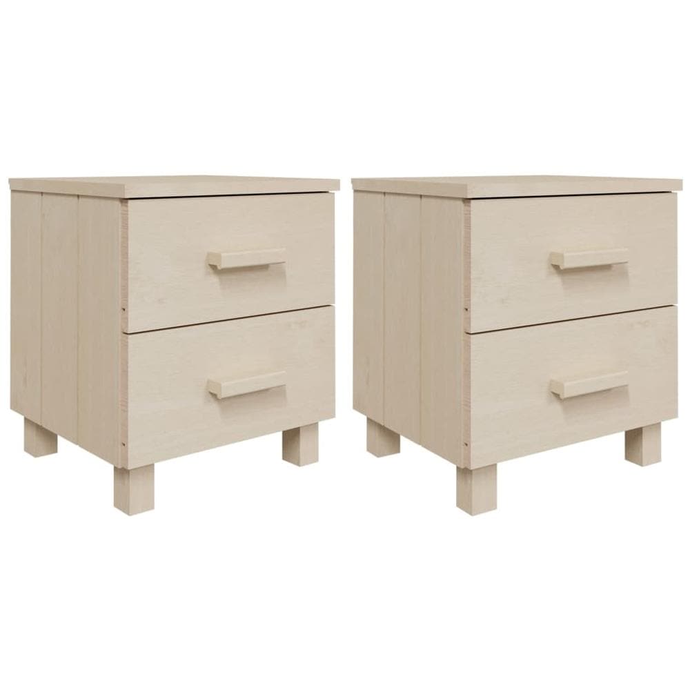 Comodini 2 Pz Miele 40x35x44,5 Cm In Legno Massello Di Pino - Foto 1