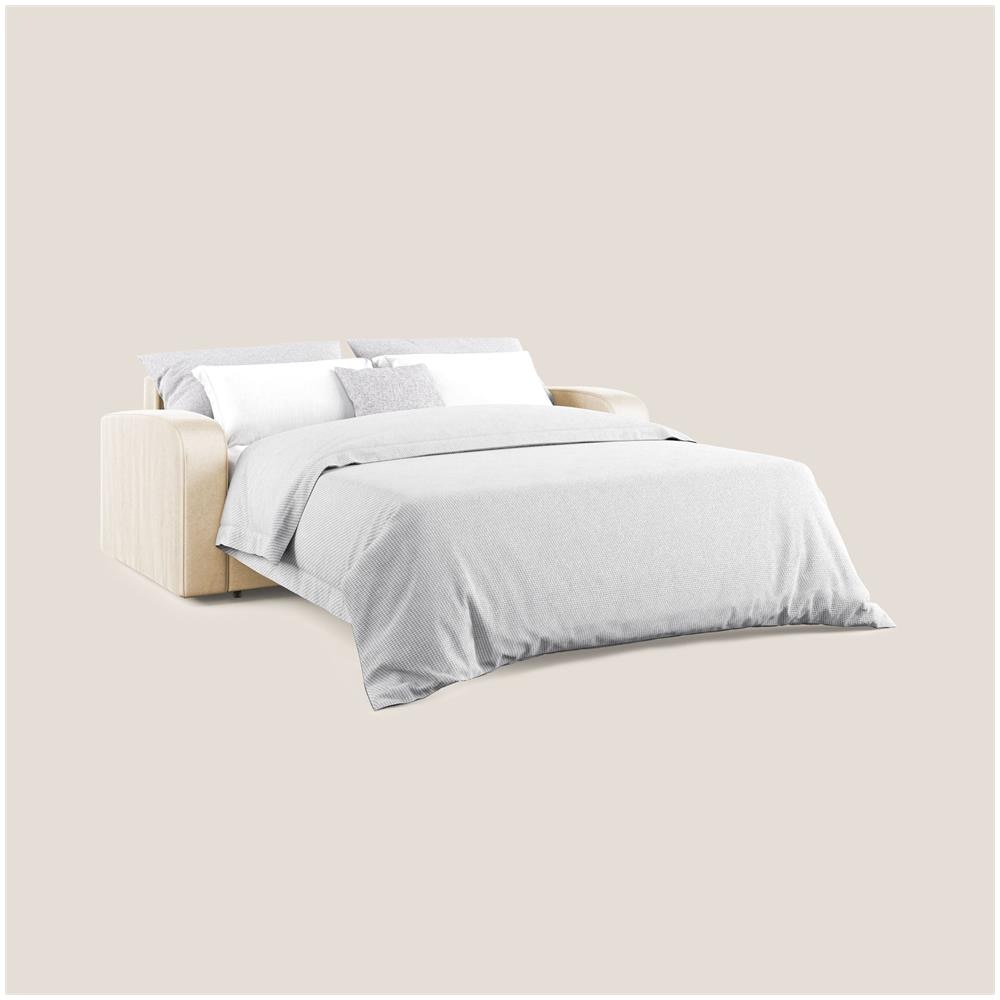 Lebron Divano Letto Matrimoniale In Velluto Morbido T01 Beige 216 Cm (mat. 160x197) - Foto 7