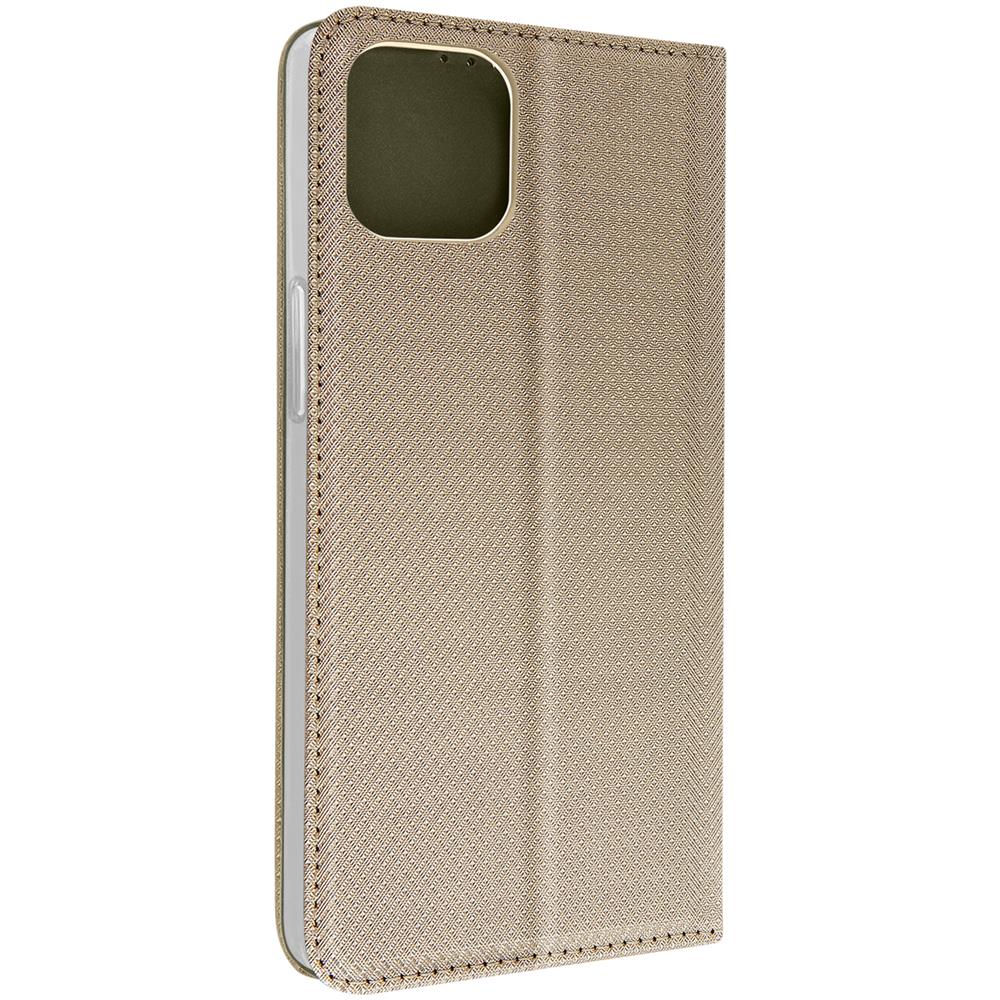 Custodia Iphone 14 Copertina Portacarte Funzione Supporto Oro - Foto 2
