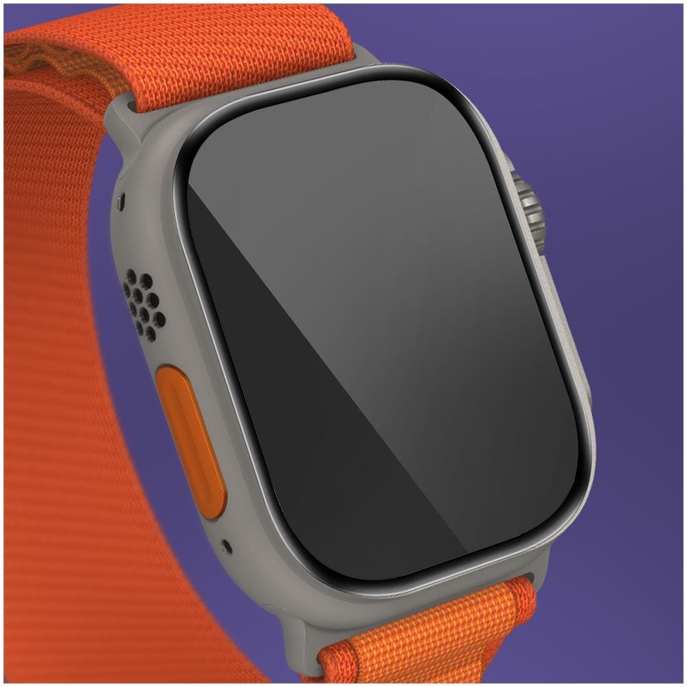 Salvadisplay In Vetro Organico Per Apple Watch Ultra 49 Mm Bordo Nero - Foto 2