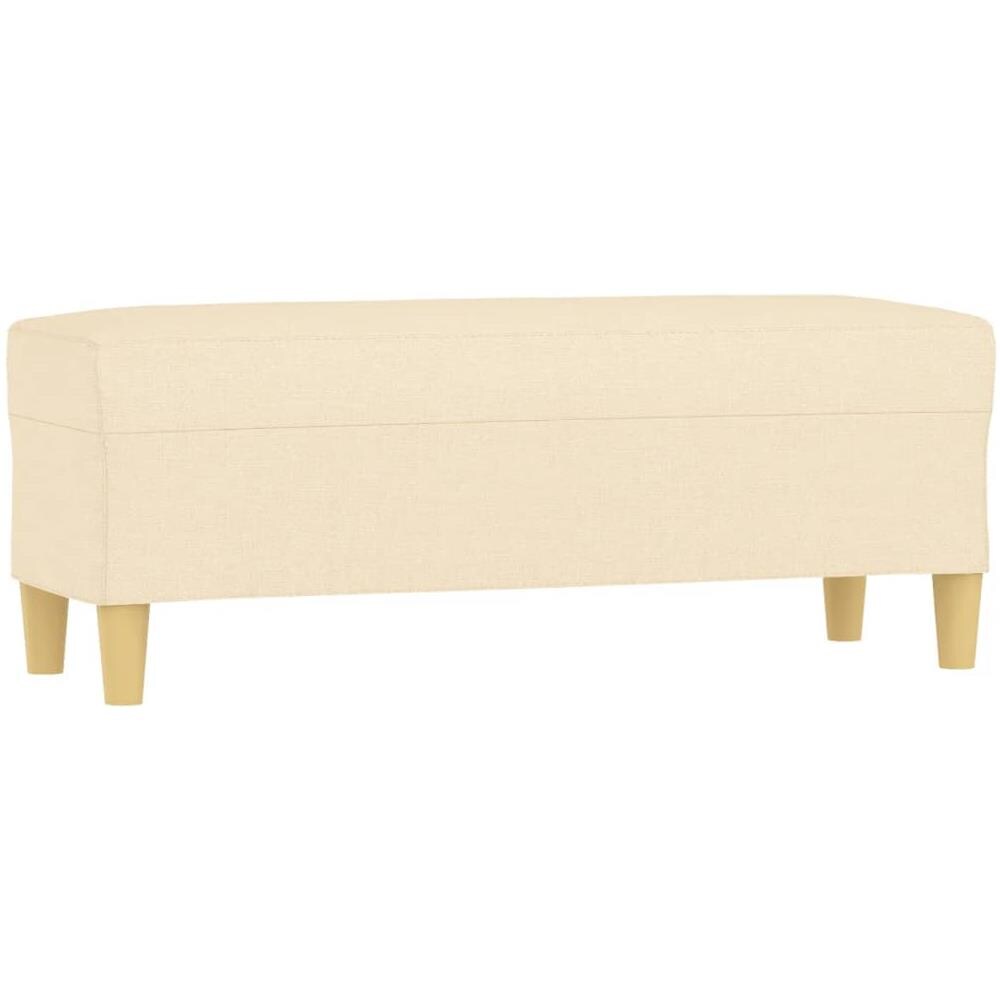 Panca Crema 100x35x41 Cm In Tessuto - Foto 2