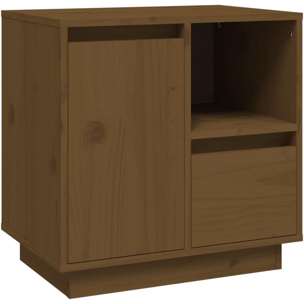 Comodino Miele 50x34x50 Cm In Legno Massello Di Pino - Foto 2