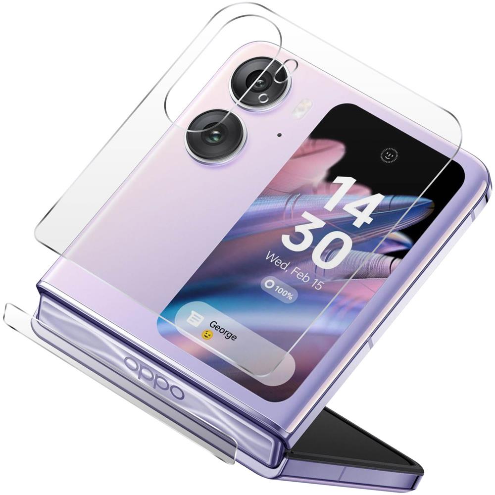 Pellicola Protettiva Per Oppo Find N2 Flip Fronte Retro Silicone Trasparente - Foto 5