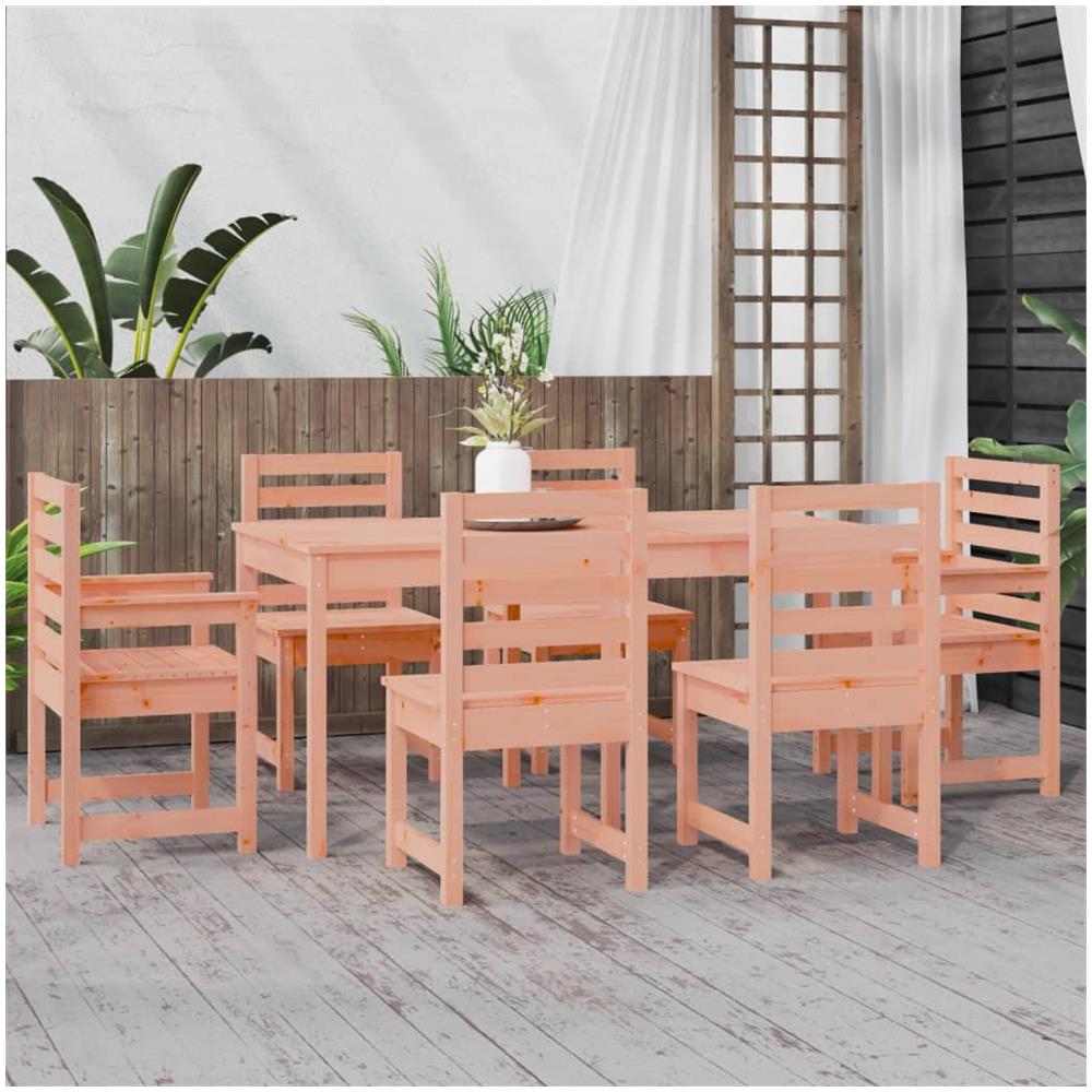 Set Da Pranzo Per Giardino 7 Pz In Legno Massello Di Douglas - Foto 3
