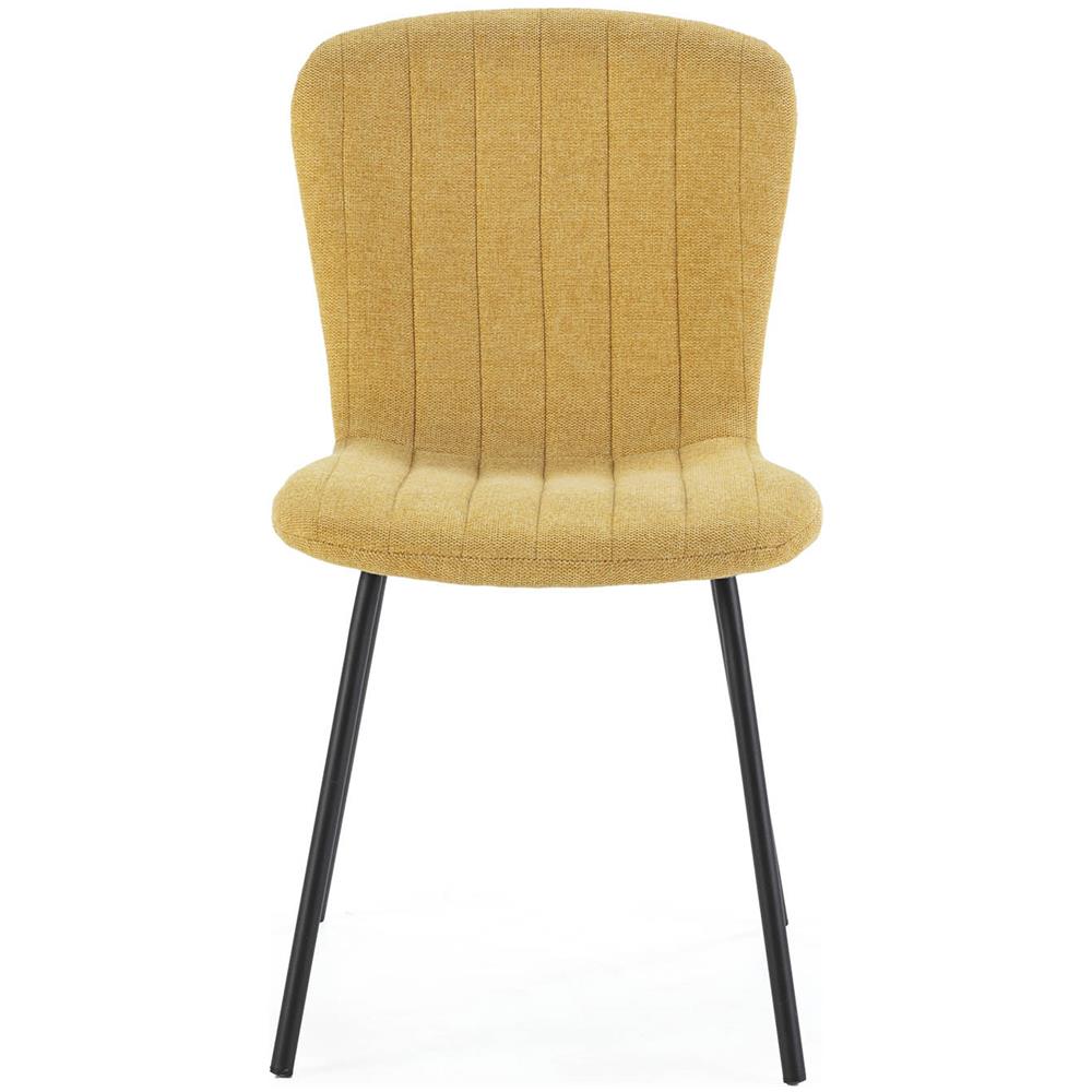 Pack 4 Sedie Lucky Rivestite In Tessuto Color Senape - Foto 2