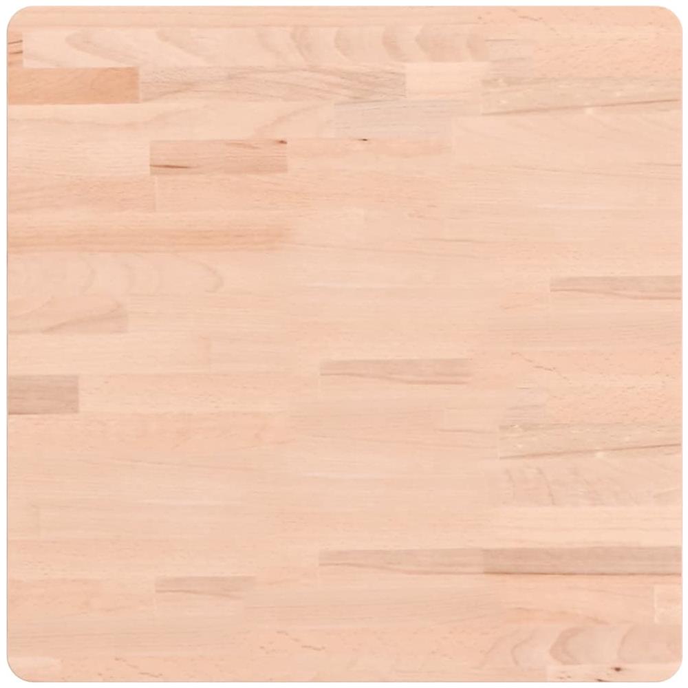 Piano Per Tavolo 50x50x4 Cm Quadrato Legno Massello Di Faggio - Foto 2