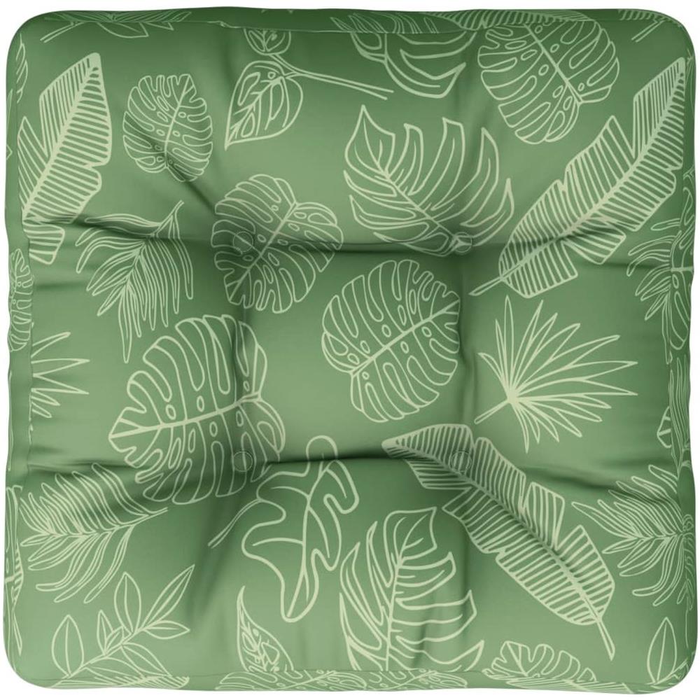 Cuscino Per Pallet Con Motivo A Foglie 50x50x12 Cm In Tessuto - Foto 2