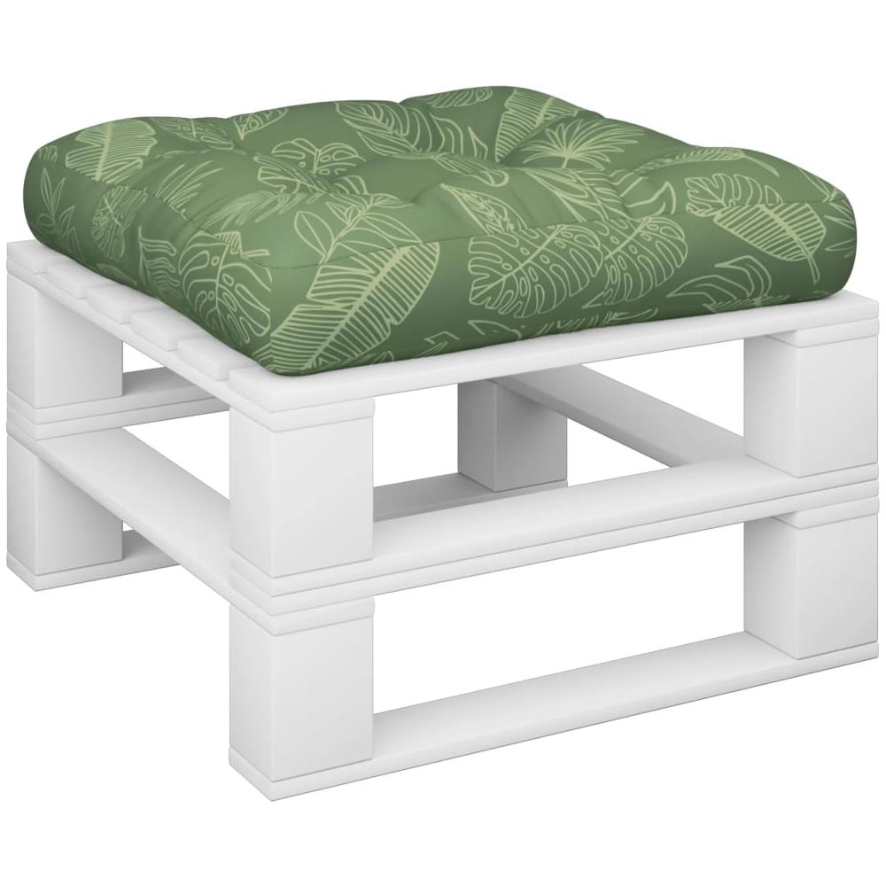 Cuscino Per Pallet Con Motivo A Foglie 50x50x12 Cm In Tessuto - Foto 3