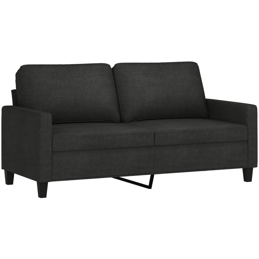 Set Di Divani 3 Pz Con Cuscini Nero In Tessuto - Foto 3