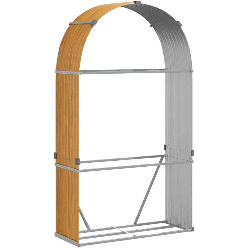 Portaceppi Marrone Chiaro 120x45x210 Cm In Acciaio Zincato - Foto 2