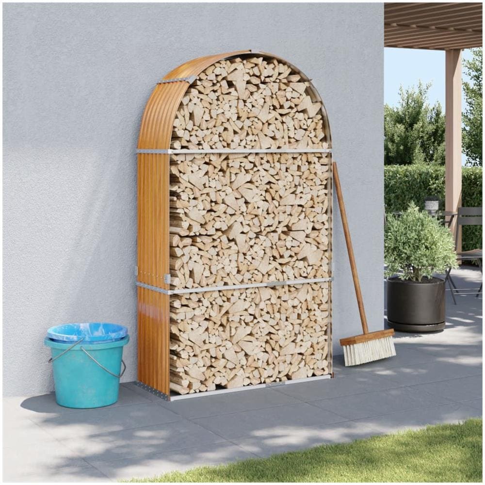 Portaceppi Marrone Chiaro 120x45x210 Cm In Acciaio Zincato - Foto 1