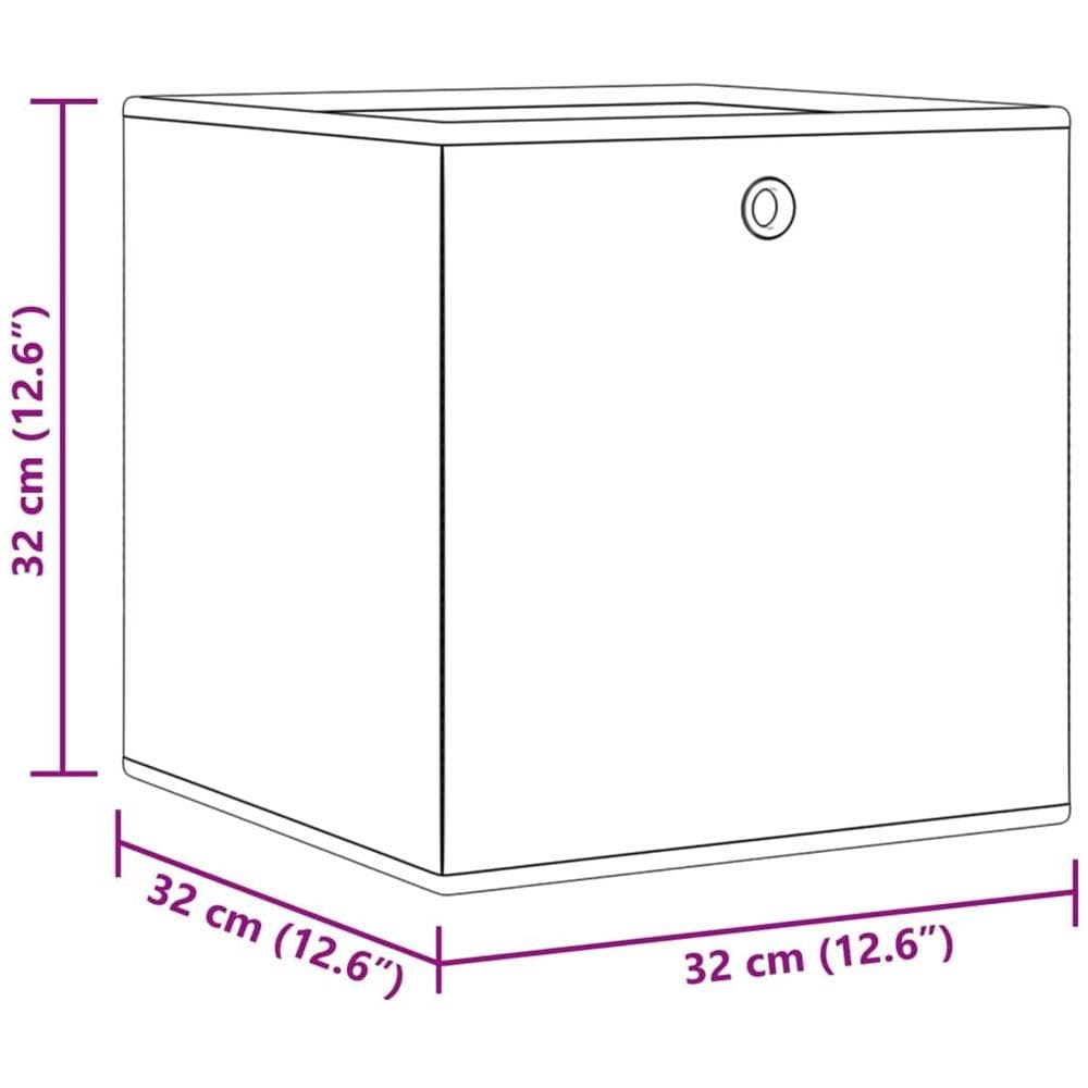 Scatole Portaoggetti 10pz Grigio 32x32x32cm Tessuto non Tessuto - Foto 10