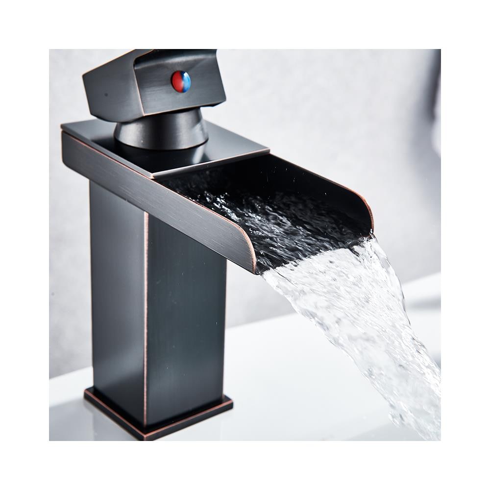 Rubinetto per lavabo da bagno, Blackswan, Cascada tipo M29, modello nero antico, misura 17 cm - Foto 2