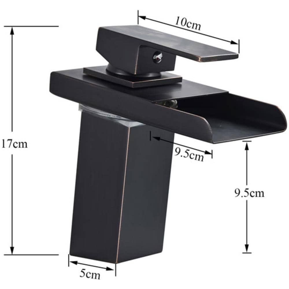 Rubinetto per lavabo da bagno, Blackswan, Cascada tipo M29, modello nero antico, misura 17 cm - Foto 4