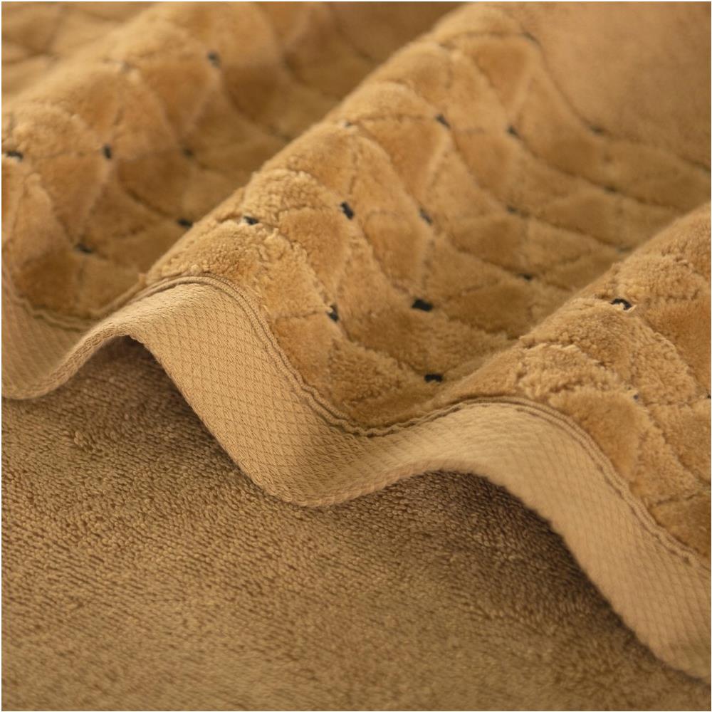 Asciugamano Oscar 50x100 cm 500 g /m² - Giallo senape - Antibatterico - Lussuoso e morbido - Foto 2