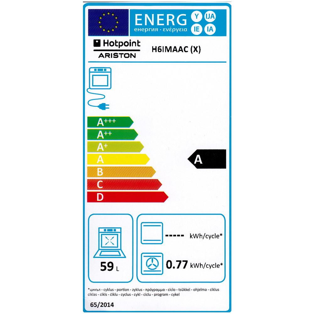 HOTPOINT - Cucina Elettrica H6IMAACX 4 Zone Cottura a Induzione Forno  Elettrico Ventilato Classe A Dimensioni 60 x 60 cm Colore Inox - ePRICE
