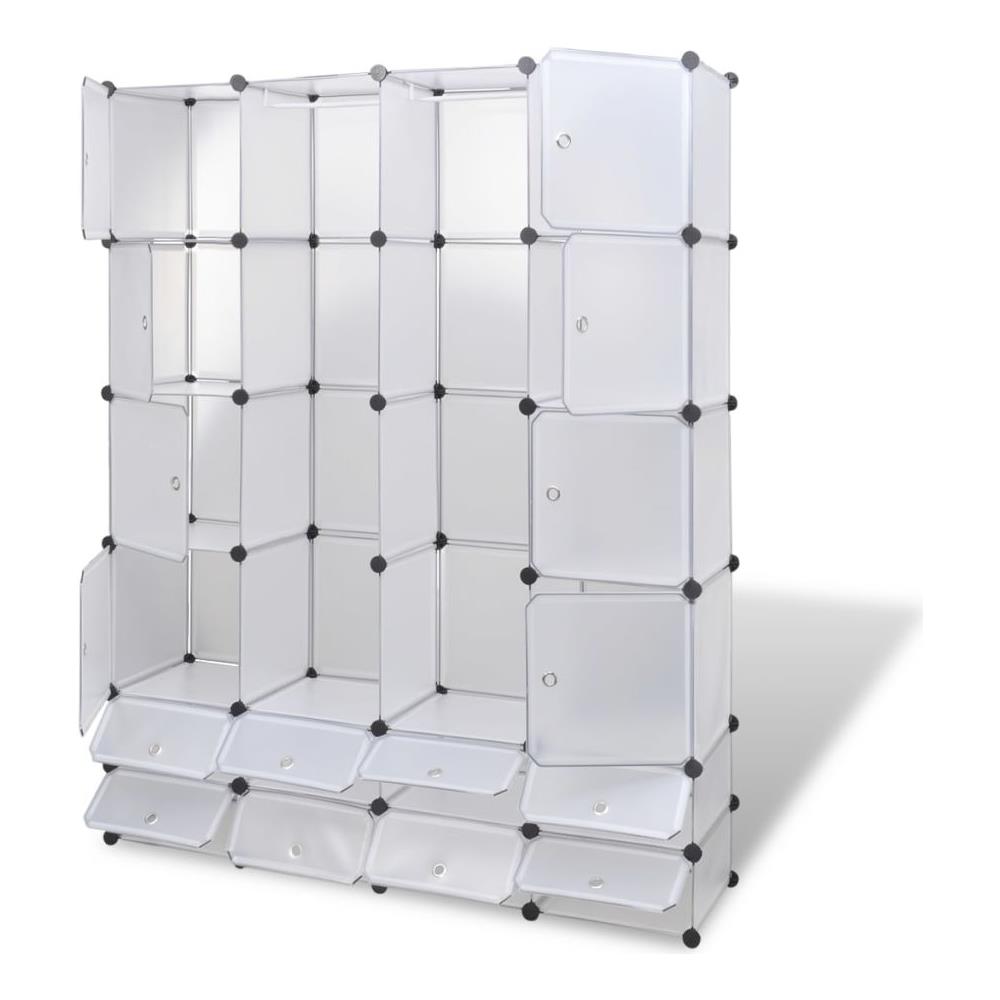 Armadietto Modulare 18 Scomparti Bianco 37 x 146 x 180,5 cm - Foto 2