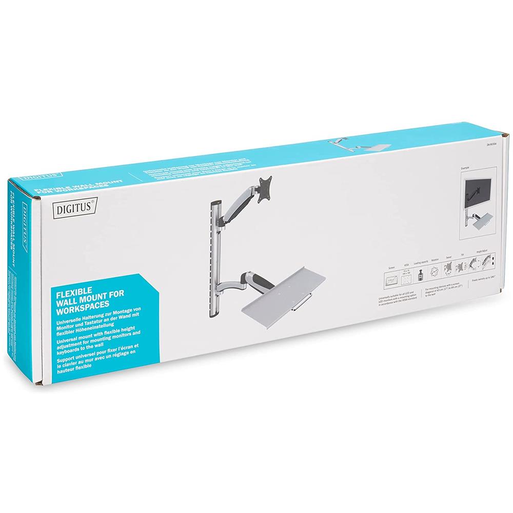 Supporto a Parete Flessibile per Monitor LCD / LED e Tastiera Fino a 27" - Foto 8