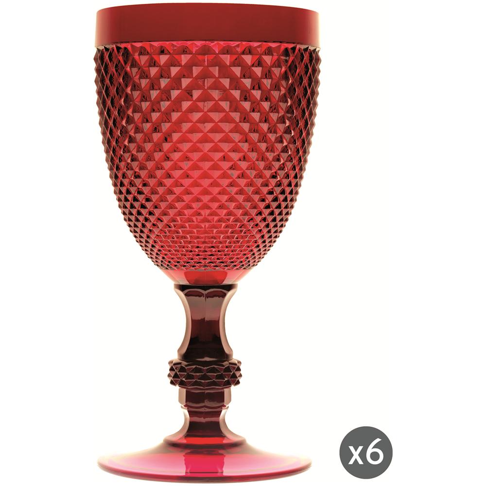 6 calici Diamond cl. 39 rossi. - Foto 1