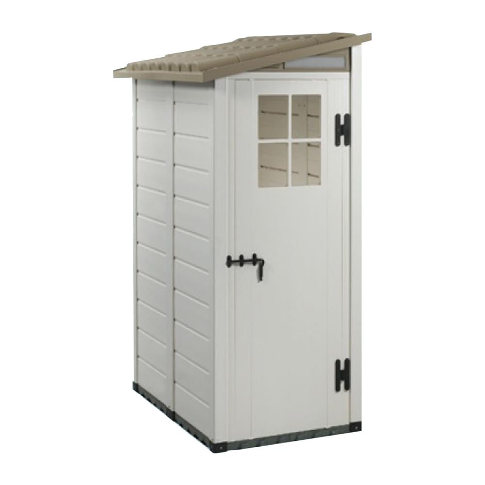 Bricobravo casetta pvc beige con pavimento box porta attrezzi ... Casetta attrezzi da giardino
