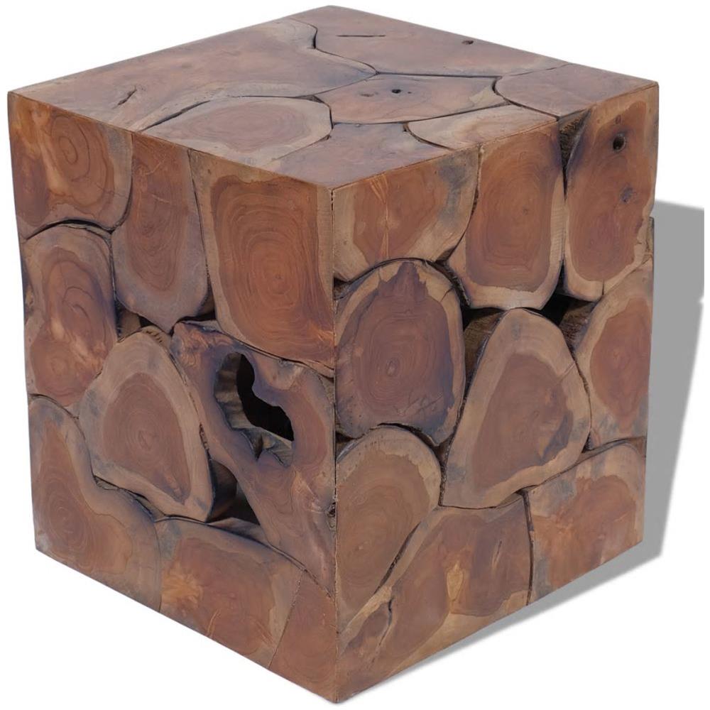 Sgabello In Legno Di Teak 40x40x45 Cm - Foto 1