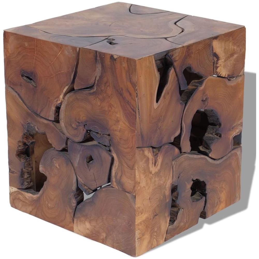 Sgabello In Legno Di Teak 40x40x45 Cm - Foto 2