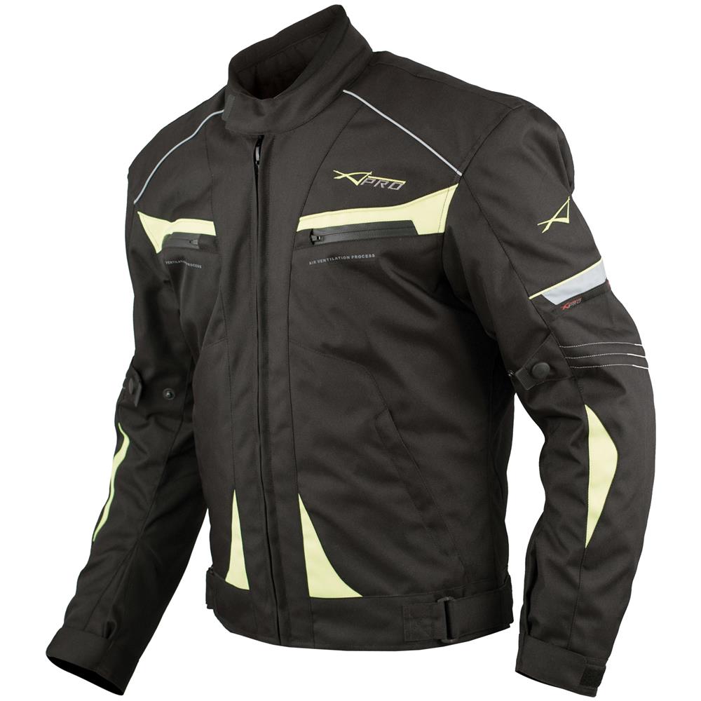 Giacca Moto Sport Tessuto Protezioni Ce Impermeabile Ventilata Fluo M - Foto 5