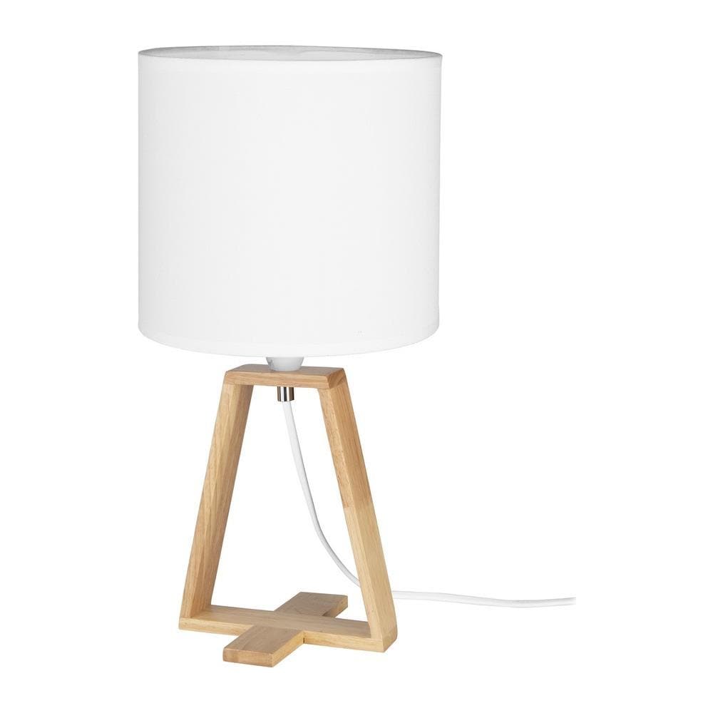 Lampada Da Tavolo Drum Shade E27 40w Bianca - Foto 1