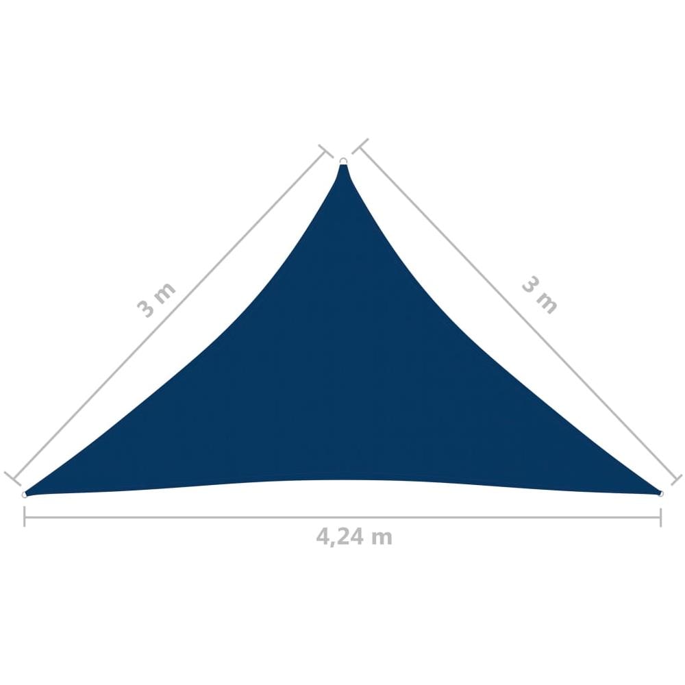 Parasole a Vela Oxford Triangolare 3x3x4,24 m Blu - Foto 6